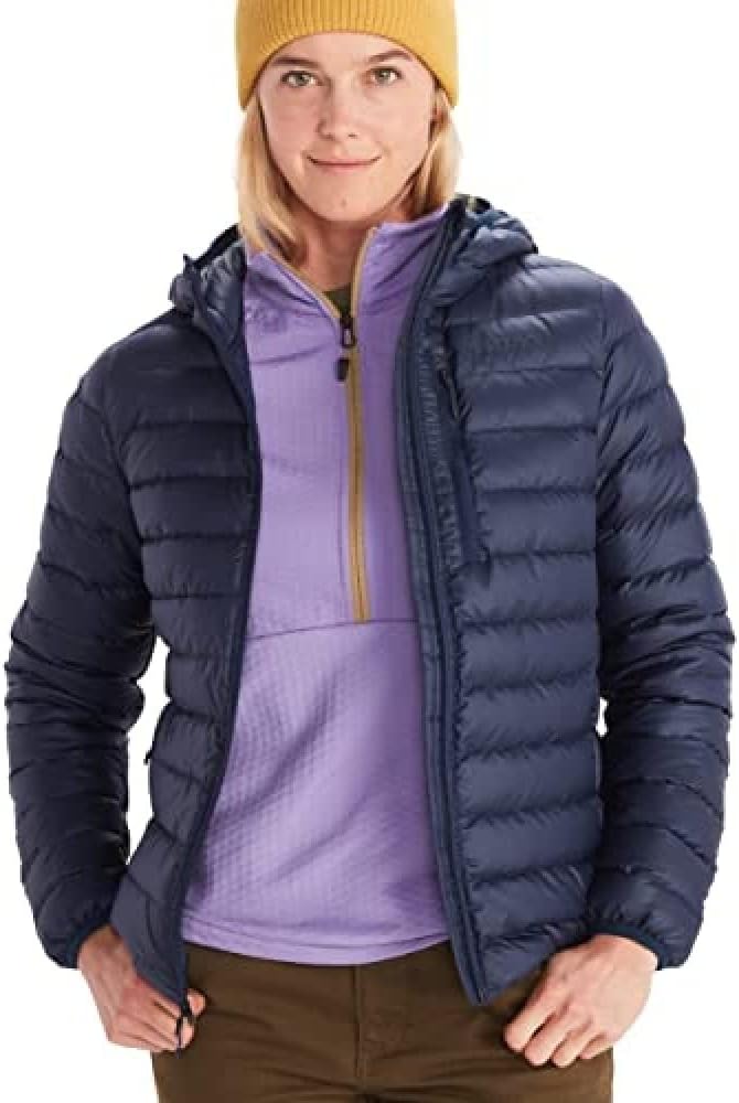 Marmot Damen Highlander Hoody, Leichte Daunenjacke, warme Winterjacke, wasserabweisende Steppjacke,