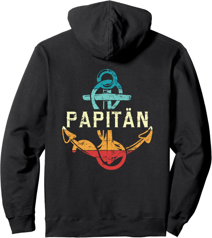 Papitän papitan Papa und Kapitän Lustiges Ankers Vatertag Pullover Hoodie