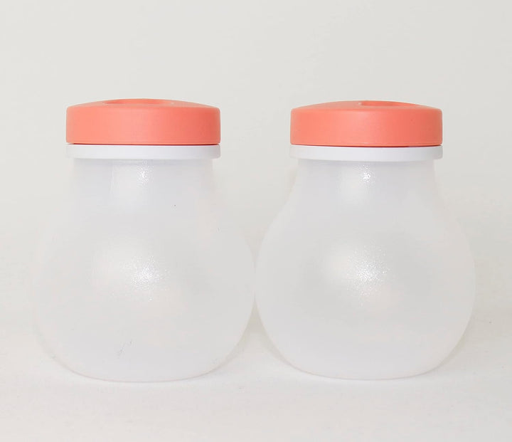 Tupperware New Allegra 2X Salz und Pfefferstreuer weiss Lachs Gewürzspender Gewürzstreuer + Hängelöf