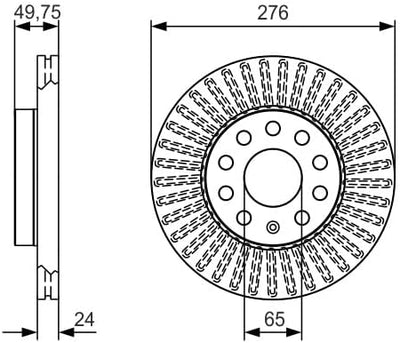 Bosch BD2186 Bremsscheiben - Vorderachse - ECE-R90 Zertifizierung - zwei Bremsscheiben pro Set