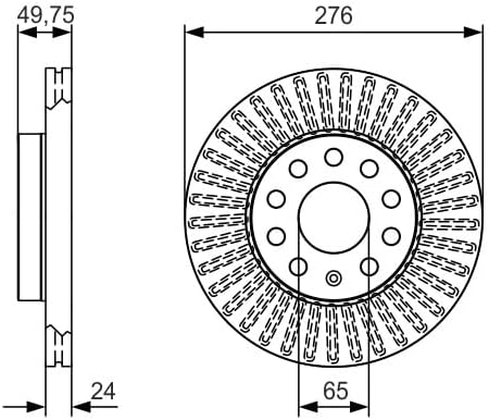 Bosch BD2186 Bremsscheiben - Vorderachse - ECE-R90 Zertifizierung - zwei Bremsscheiben pro Set