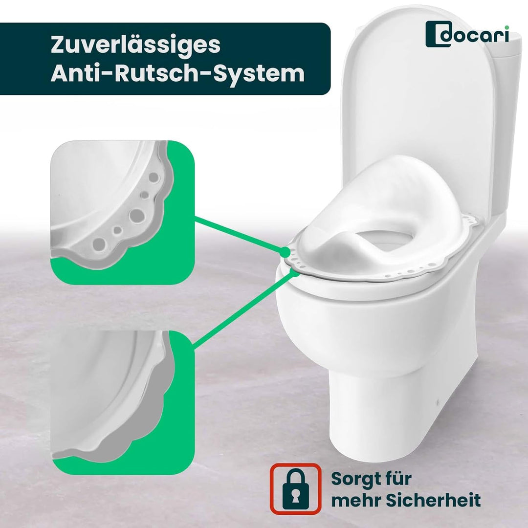 Toilettentrainer mit Treppe als Set weiss - Toilettensitz Kinder und Tritthocker - Toilettensitz mit