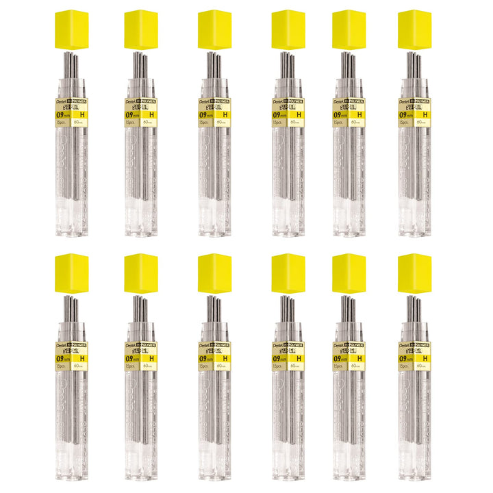 Pentel 509-H 12 Minen 0,9 mm H für Druckbleistifte, 12 Stück 12 Stück (1er Pack) H, 12 Stück (1er Pa