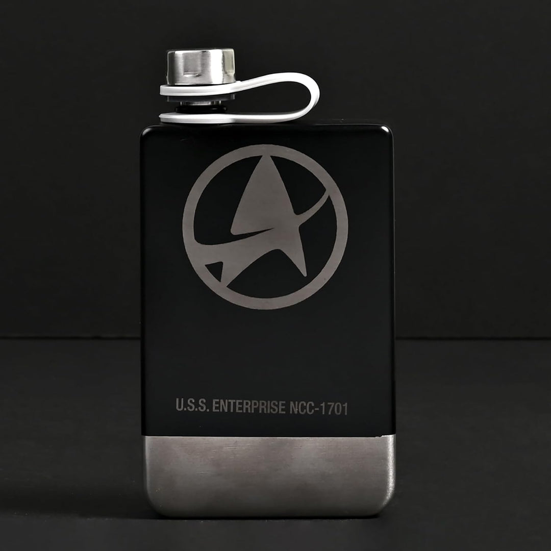 Star Trek U.S.S. Enterprise NCC-1701 Flachmann, 235 ml, Edelstahl, offizielles Star Trek Merchandise