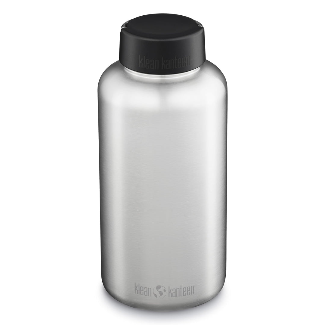 KleanKanteen Herren Wide Trinkflasche, Brushed Stainless, One Size