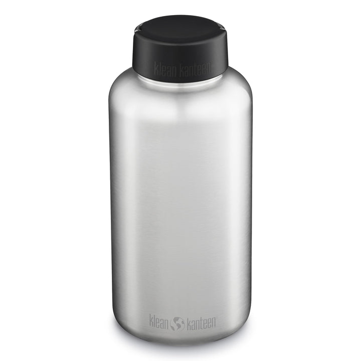 KleanKanteen Herren Wide Trinkflasche, Brushed Stainless, One Size