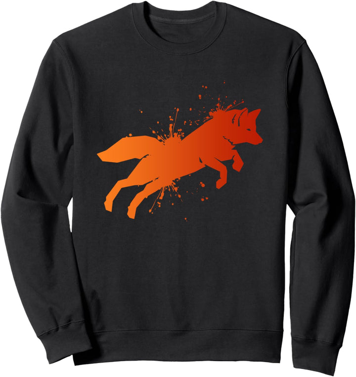 Springender Fuchs Jäger Fuchsjagd Kitsune Sweatshirt