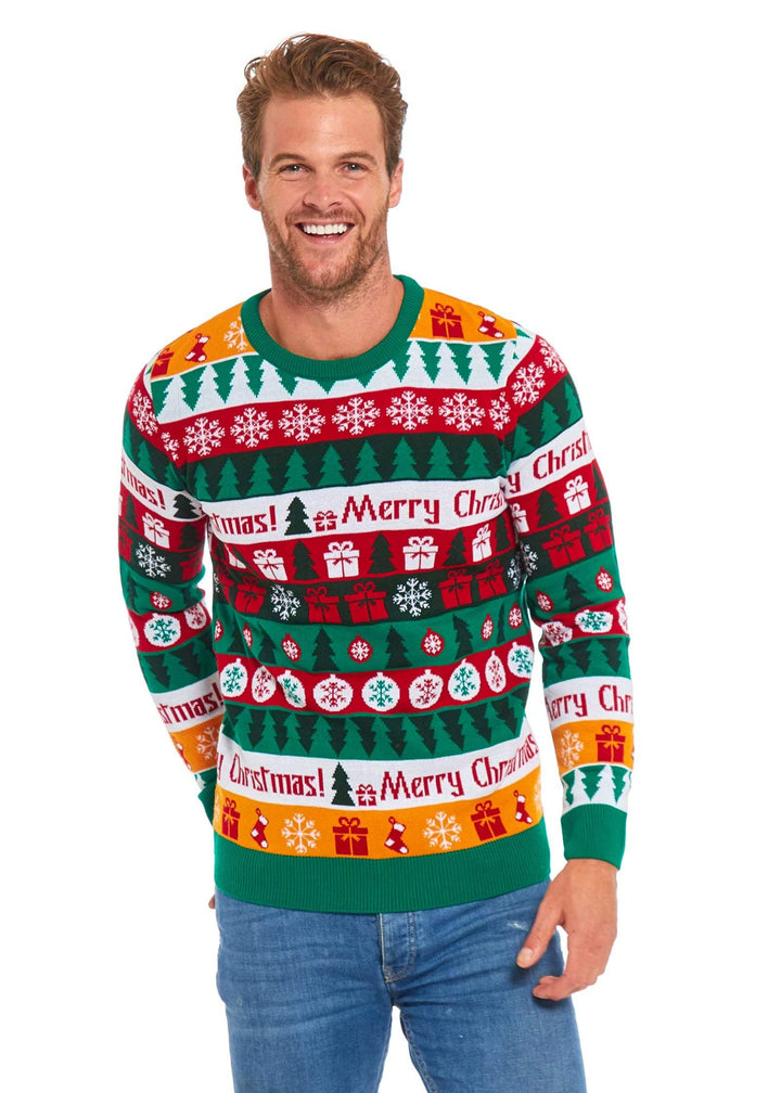 U LOOK UGLY TODAY Hässlicher Weihnachtspullover Herren Unisex Lustig Ugly Christmas Sweater Chunky G