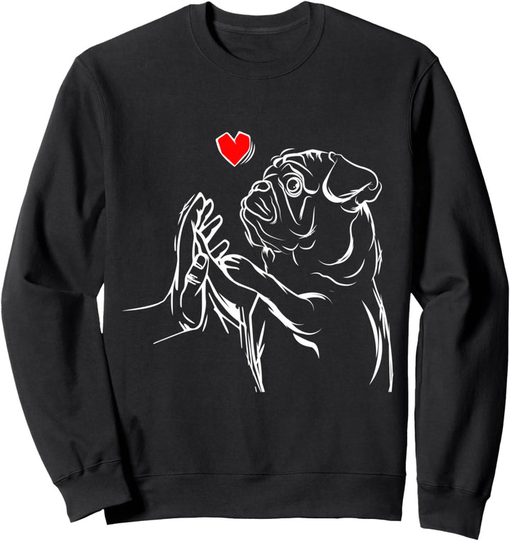 Mops Liebe Hundehalter Frauchen Geschenkidee Sweatshirt