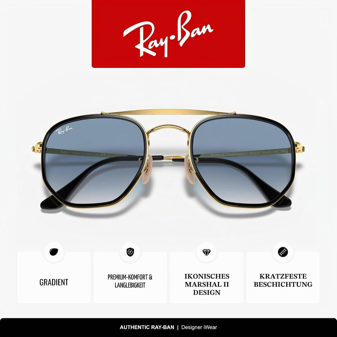 Ray-Ban Unisex Rb3648m Sonnenbrille, Gold, One Size