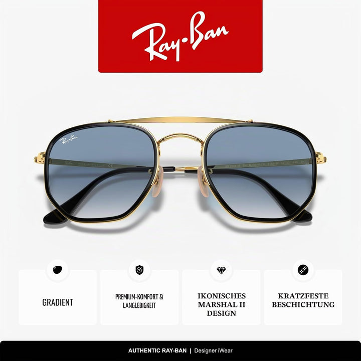 Ray-Ban Unisex Rb3648m Sonnenbrille, Gold, One Size