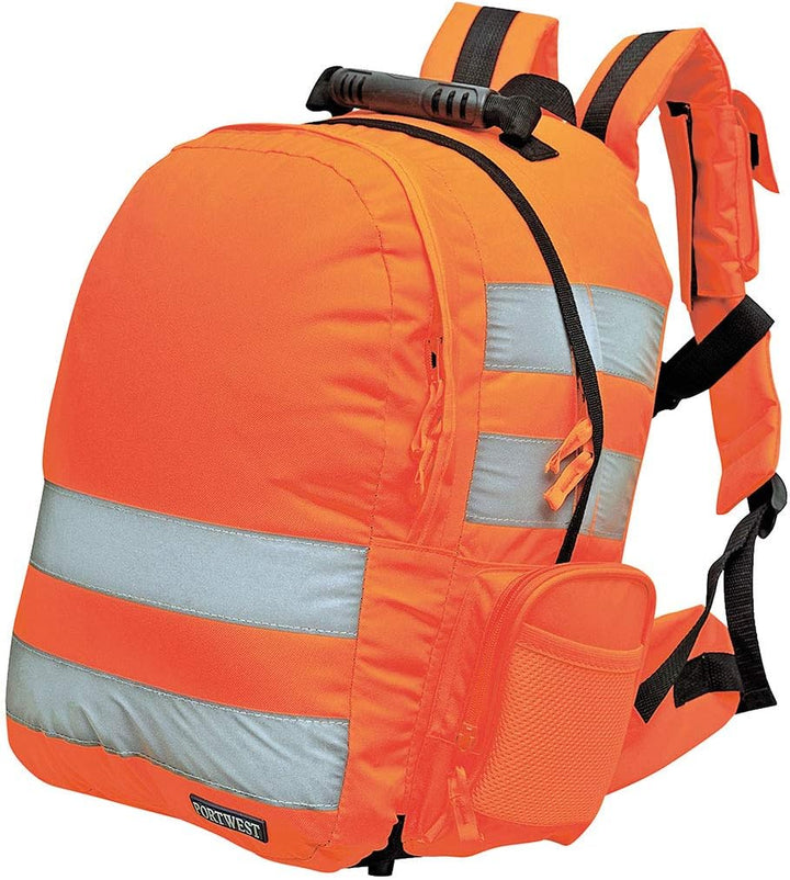 Portwest Schnellverschluss-Warnschutz-Rucksack, Grösse: Einheitsgrösse, Farbe: Orange, B904ORR