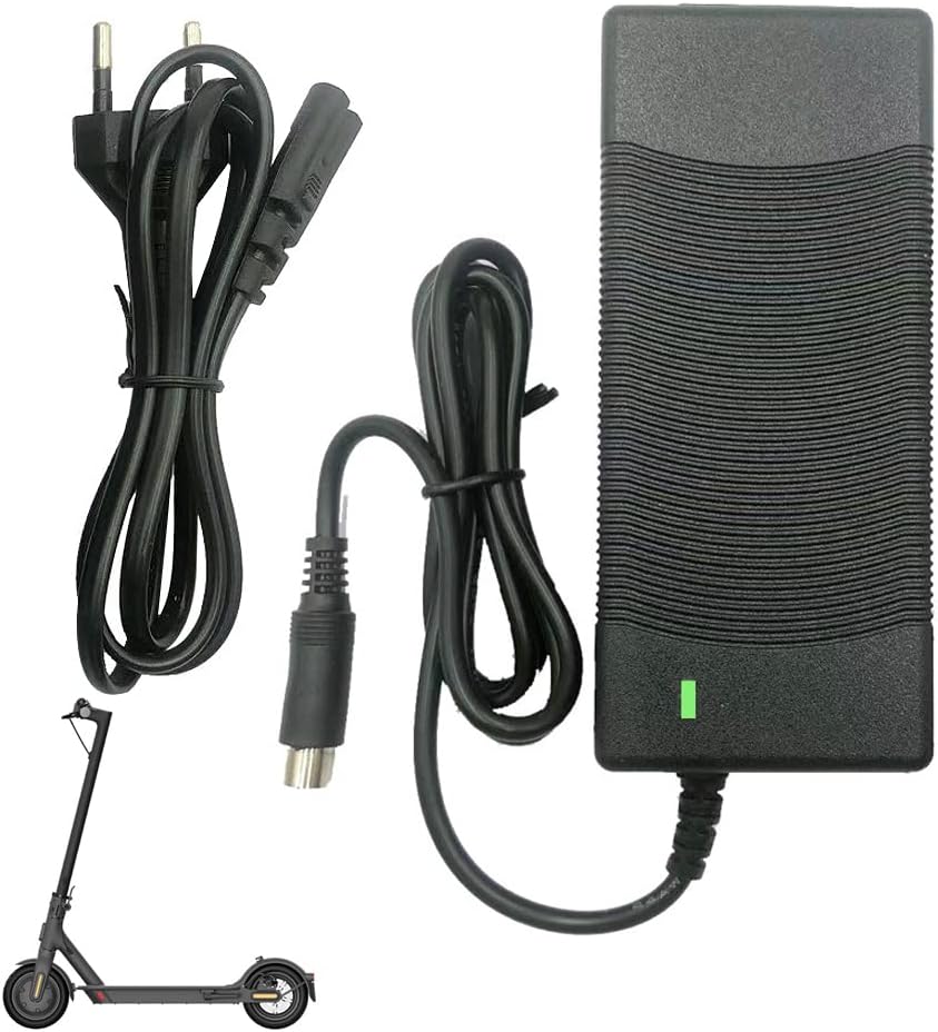 E Scooter Ladegerät für Xiaomi M365,CJBIN 42V 2A E Scooter Ladekabel, 36V Akku Netzteil Ladegerät Ad