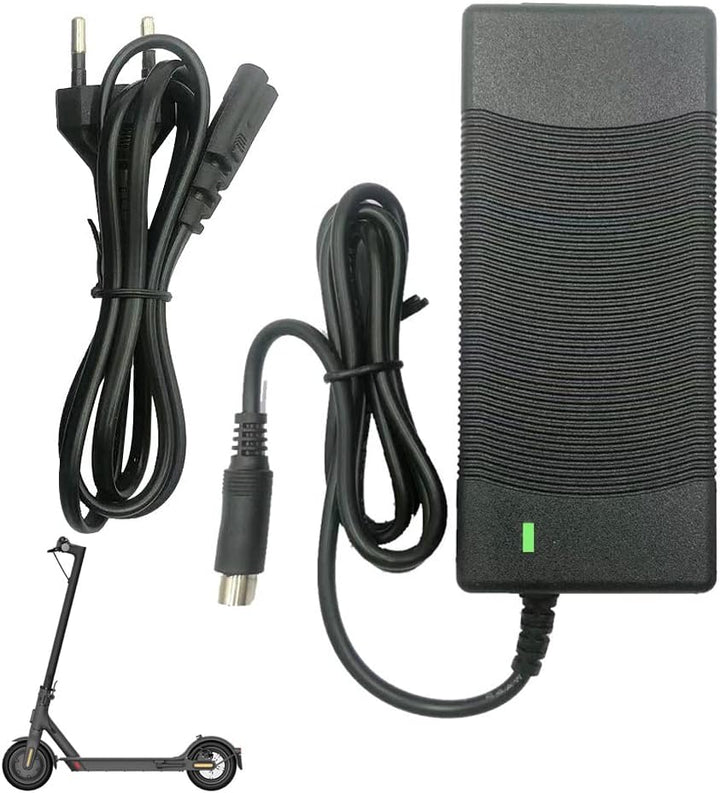 E Scooter Ladegerät für Xiaomi M365,CJBIN 42V 2A E Scooter Ladekabel, 36V Akku Netzteil Ladegerät Ad