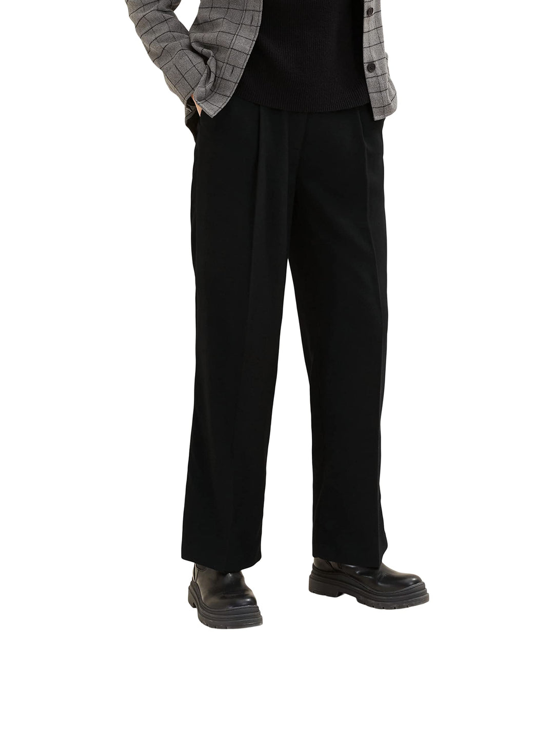 TOM TAILOR Damen Lea Striaght Fit Hose 32W / 32L 14482 - Deep Black, 32W / 32L 14482 - Deep Black