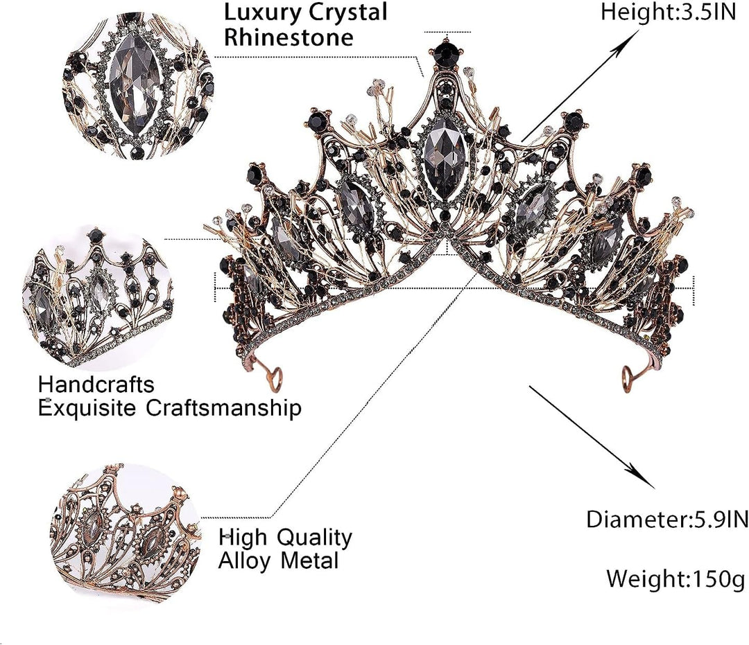 Tiara Kristallkrone für Bridal, Prinzessin Diadem Hochzeit Tiara Crown für Hochzeit Abschlussbälle P