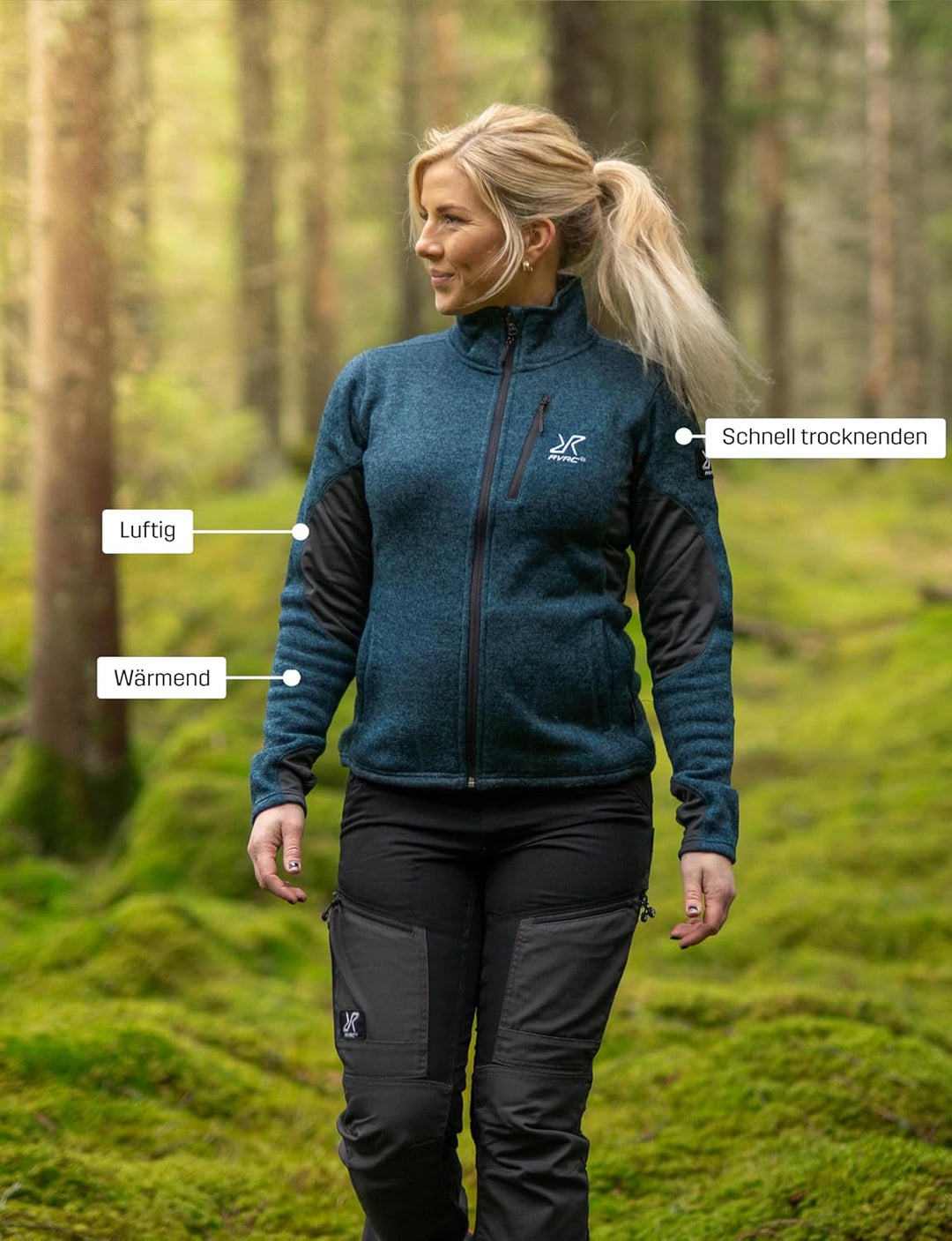 RevolutionRace Fusion Fleece für Damen, perfekt für Wanderungen und Outdoor-Abenteuer S Stargazer, S