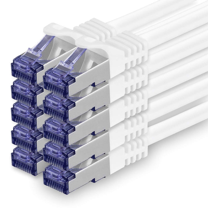 1aTTack.de 10x 0.5 M CAT7 Netzwerkkabel - 10 Gigabit - RJ45 Patchkabel Ethernet Kabel (SFTP PIMF LSZ