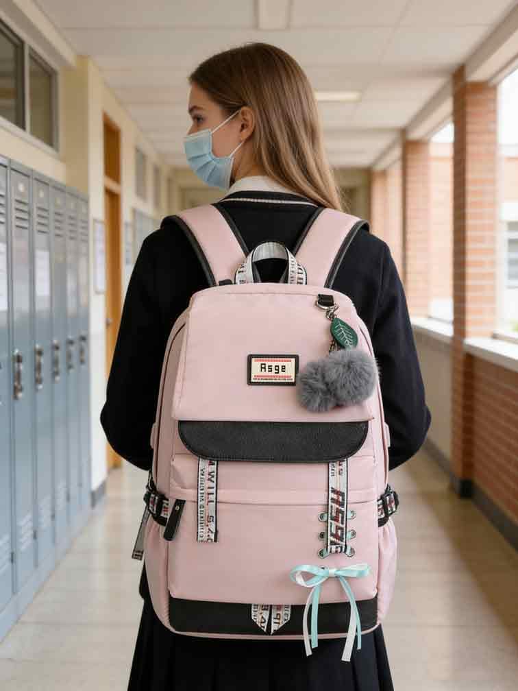 Asge Schulrucksack Mädchen Schulranzen Jungen Schultasche mit Ergonomischem Design Rucksack Campus B