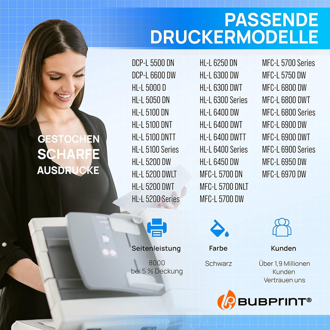 Toner kompatibel als Ersatz für Brother TN3480 für HL-L5100DN HL-L5100DNT HL-L5100DNTT MFC-L5750DW H