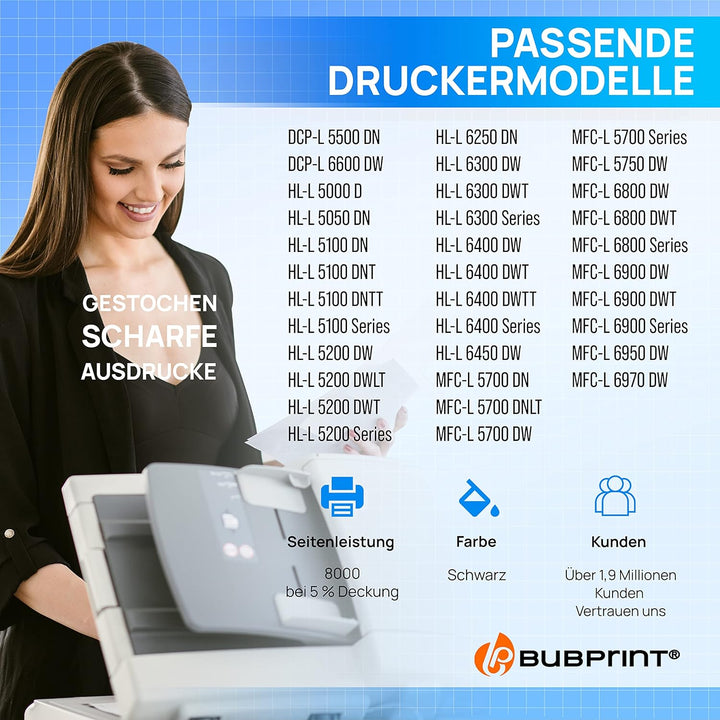 Toner kompatibel als Ersatz für Brother TN3480 für HL-L5100DN HL-L5100DNT HL-L5100DNTT MFC-L5750DW H