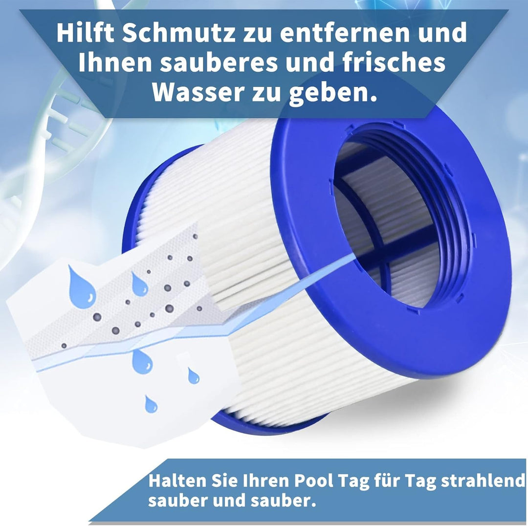 Filter für aufblasbares Spa, Infinite spa filterkartusche für Clever Spa 75 * 100 mm Höhe 75 mm Pool