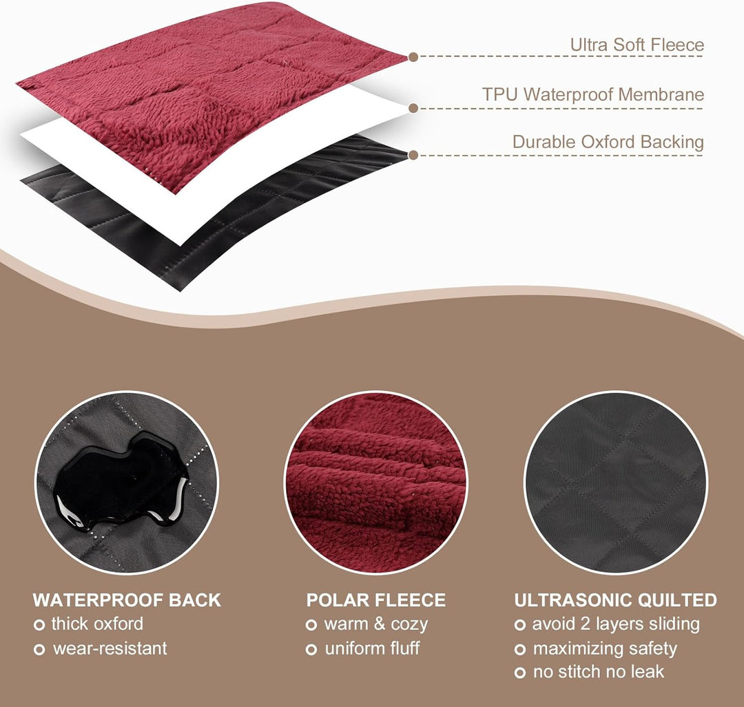 ACUSHLA wasserdichte Fleece-Decke, Campingdecke für kaltes Wetter, Outdoor, Strand, Picknick, Stadio
