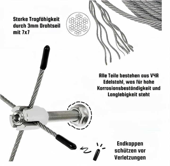 18 Stück Rankhilfe Wand Edelstahl Metall Halter Drahtseil Kletterhilfe Pflanzen Stütze, 18