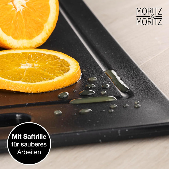 Moritz & Moritz 2x Schneidebretter Kunststoff - 36 x 27,5 cm - Schneidebretter BPA frei - Küchenbret