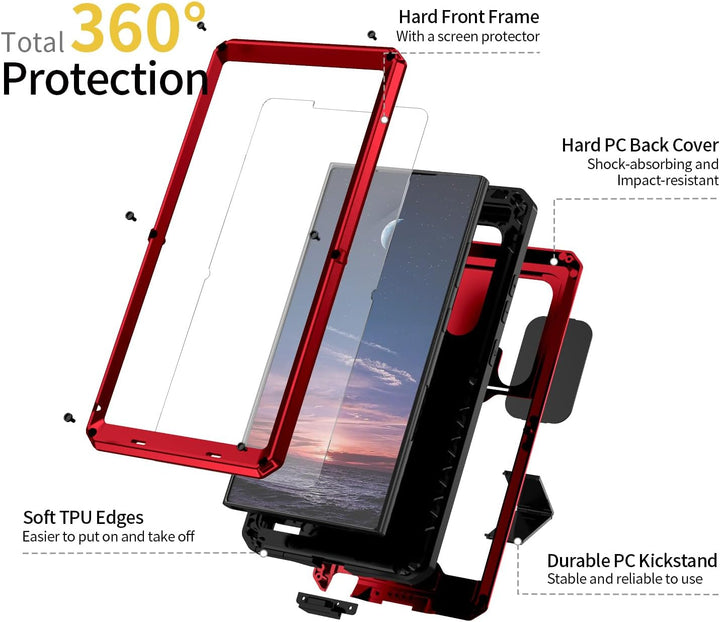 MIYIYQP Kompatibel mit Samsung Galaxy S24 Ultra 5G Handyhülle, Outdoor Powerful Hybrid Schutz stossf