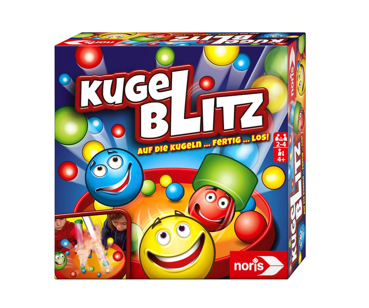 noris 606064480 Kugelblitz, das blitzschnelle Actionspiel mit Lerneffekt in verschiedenen Spielvaria