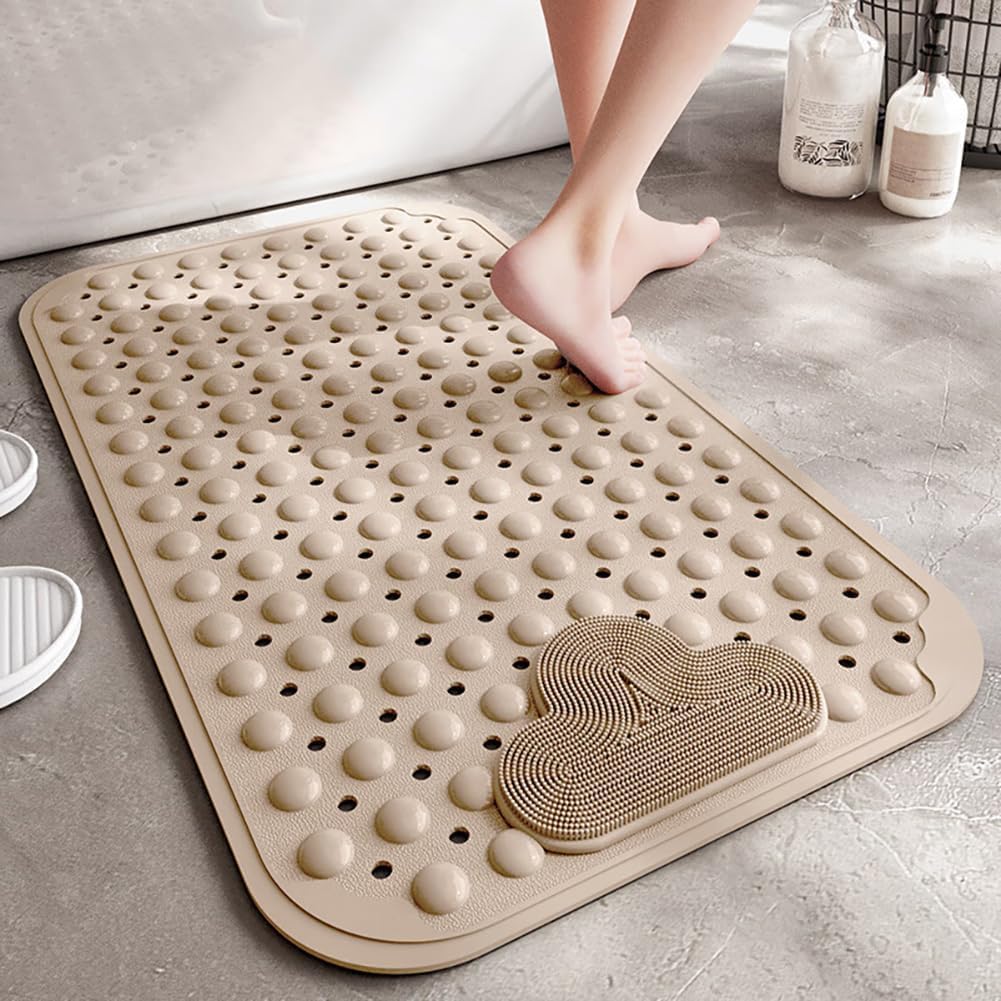 Duschmatte rutschfest 106x66cm,Antirutschmatte Dusche mit Ablauflöchern,Duscheinlage rutschfest mit