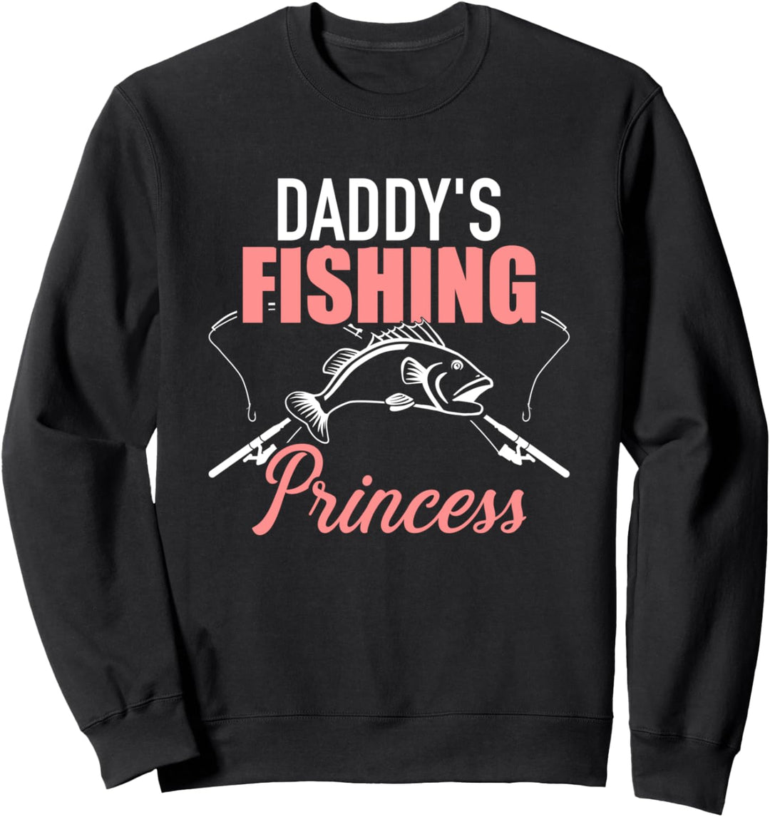 Angeln Papa Vater Tochter Prinzessin Sweatshirt
