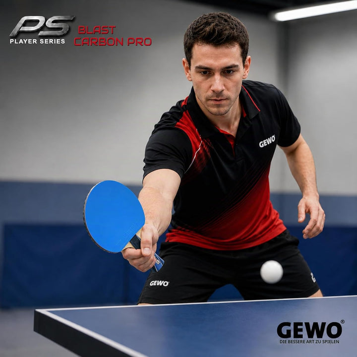 GEWO PS Blast Carbon Pro Tischtennisschläger - ITTF genehmigter Profi-Tischtennisschläger, Carbon-Sc