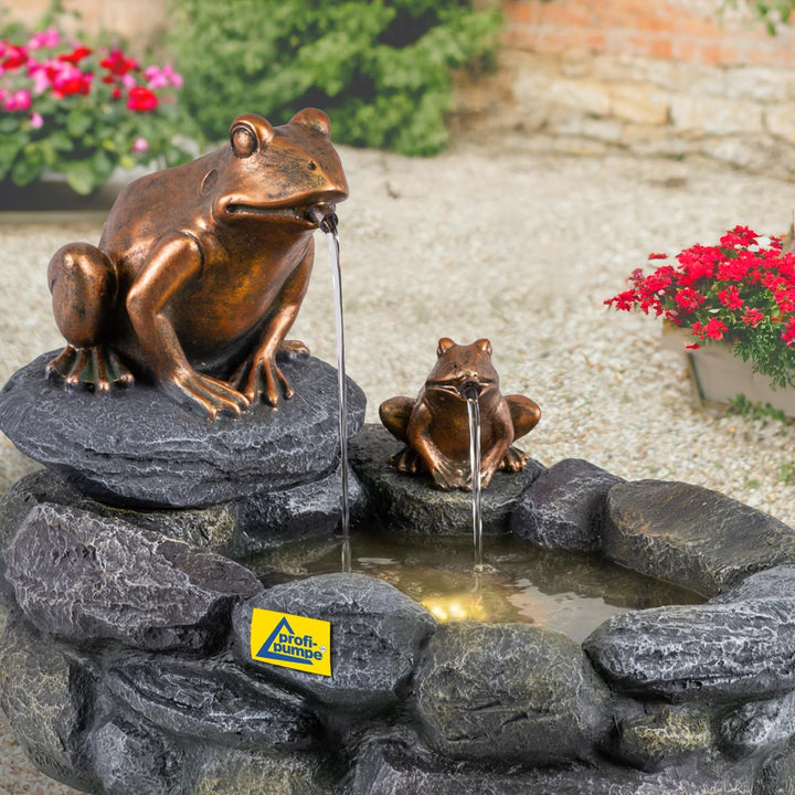 Gartenbrunnen Brunnen Zierbrunnen Zimmerbrunnen Springbrunnen Brunnen Teich-König mit LED-Licht 230V