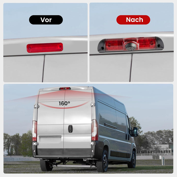 RED WOLF Auto Rückfahrkamera für 2006-2020 FIAT Ducato Citroen Jumper Peugeot Boxer Van der Drittes
