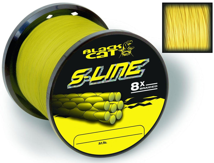 Black Cat gelb, Ø0,45mm S-Line 400m 50kg,110lbs, 0,45 mm