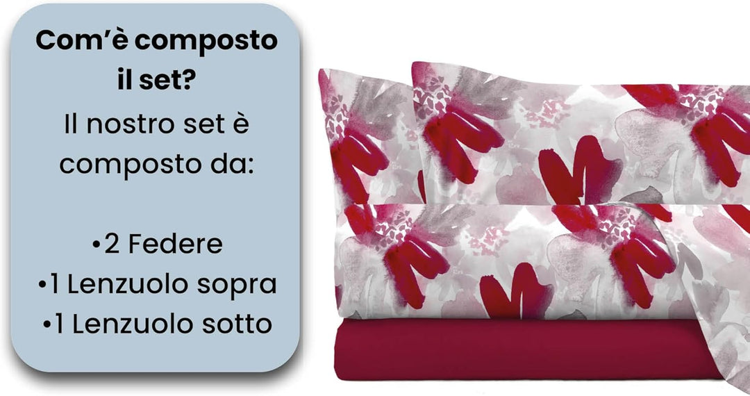 Italian Bed Linen Bettwäsche-Set Fashion Microfaser, Passion, Doppelte Doppelte Passion, Doppelte Pa
