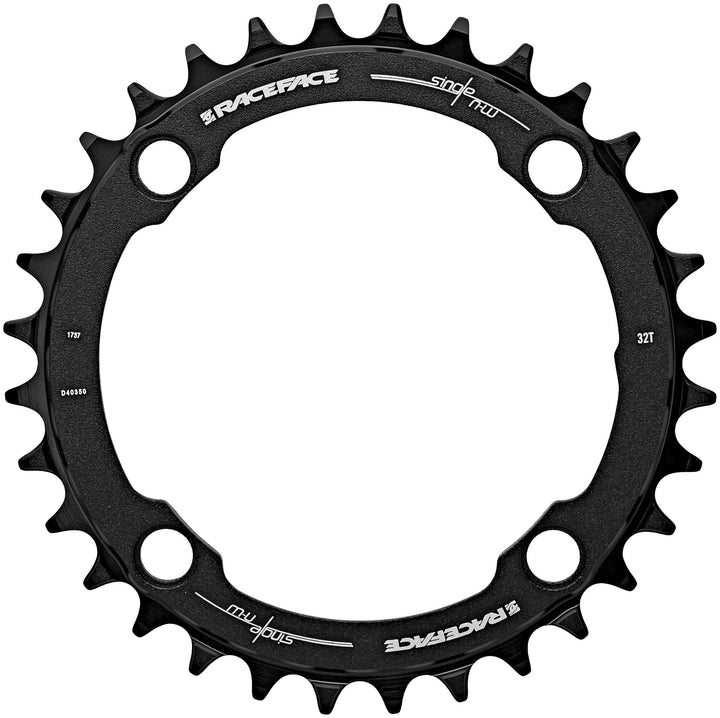 Race Face schmales breites Einzel-Kettenblatt Einzhel Schwarz, Einzhel Schwarz