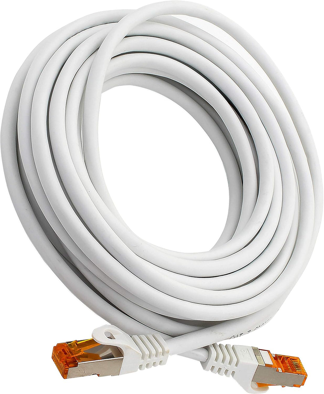 1aTTack.de 7,5m - Cat.7 Netzwerkkabel Weiss - 10 Stück Gigabit Ethernet LAN Kabel 10000 Mbit s Patch