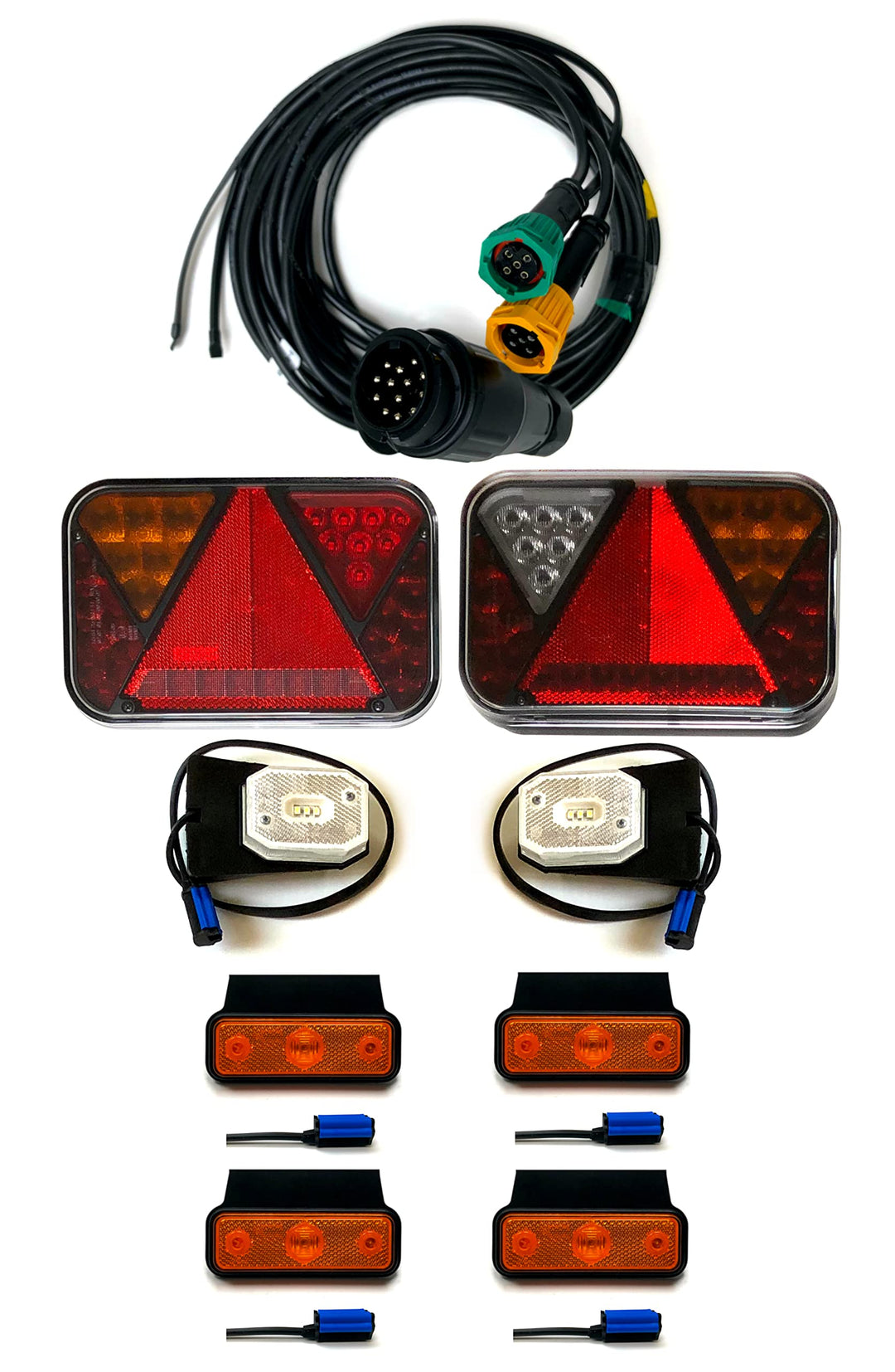 Anhängerbeleuchtung SET LED Rückleuchten LED Control Box System CANBUS Umrissleuchten 13 polig Kabel