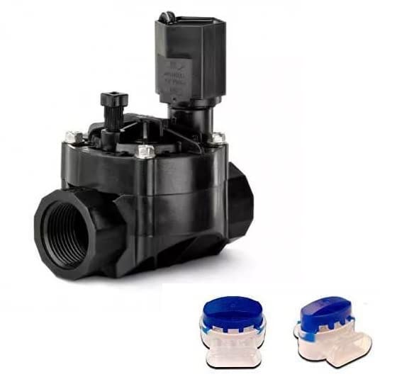 Bewässerungsmagnetventil 100-HV Rain Bird 1 Zoll 24 V für elektrische Programmierer + 2 wasserdichte