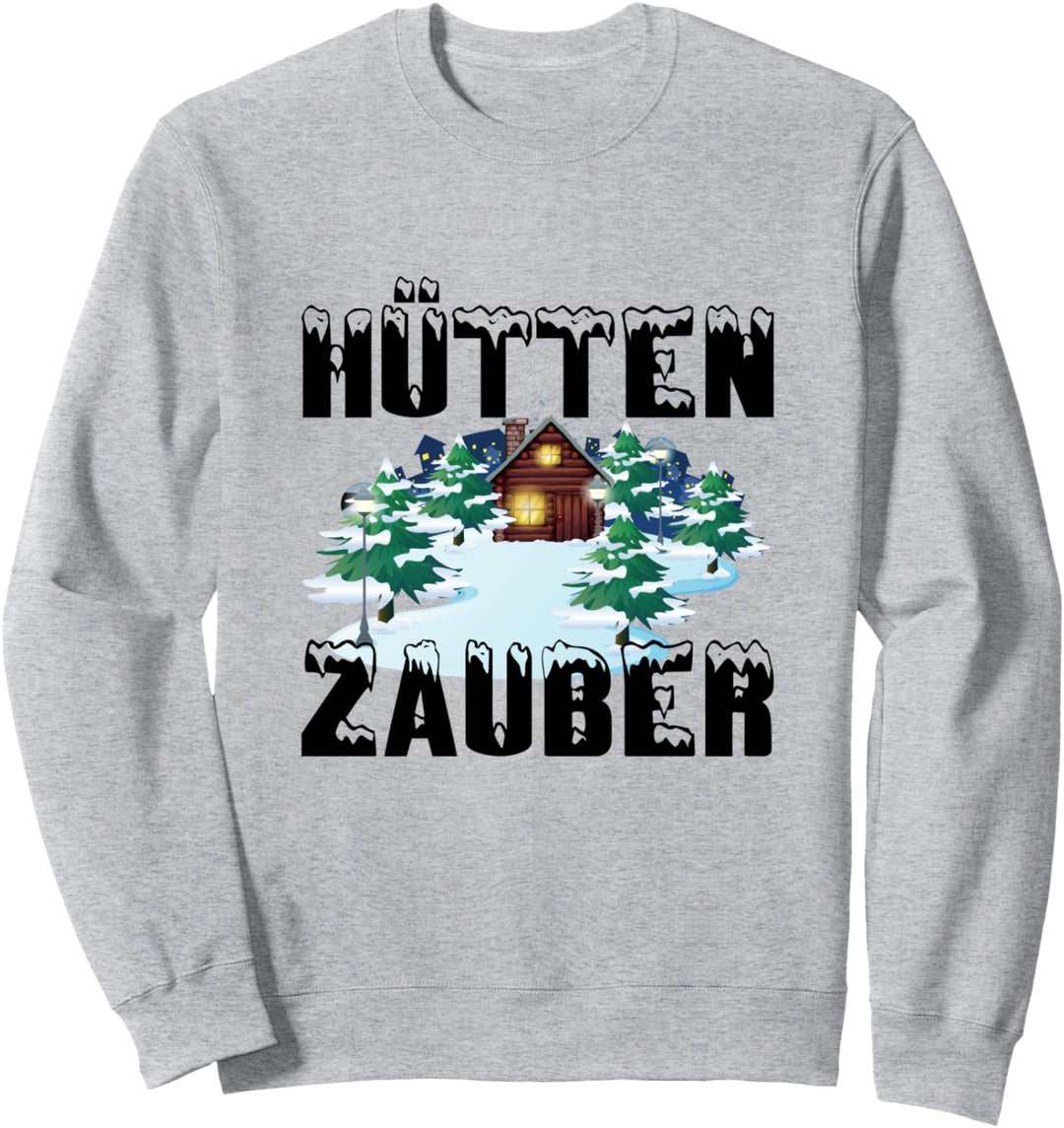 Hüttenzauber Hütte in den Bergen Berge Winter Sweatshirt
