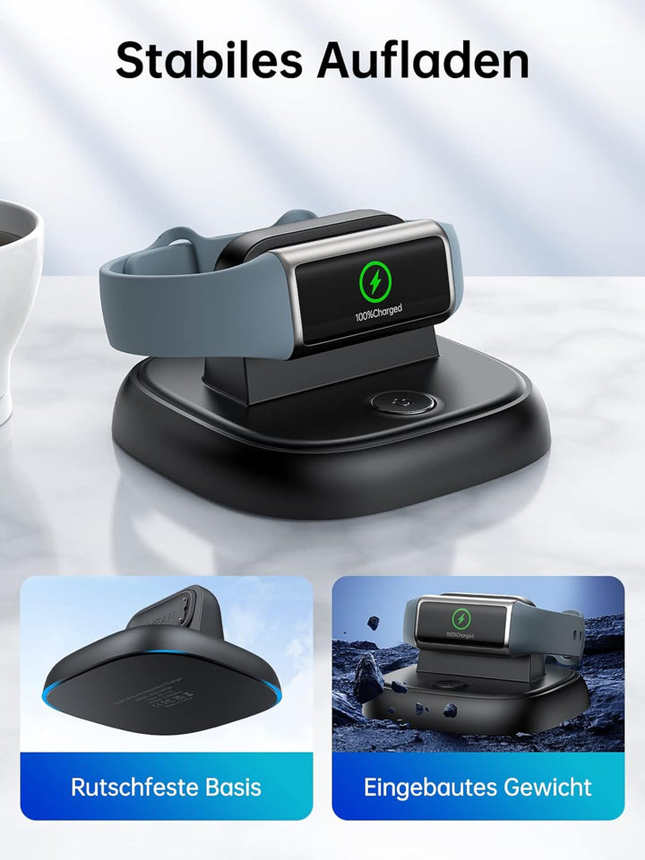 LVFAN Ladegerät für Fitbit Charge 6, Ladekabel mit Reset Taste, Schnell Ladegerät Ständer Smartwatch