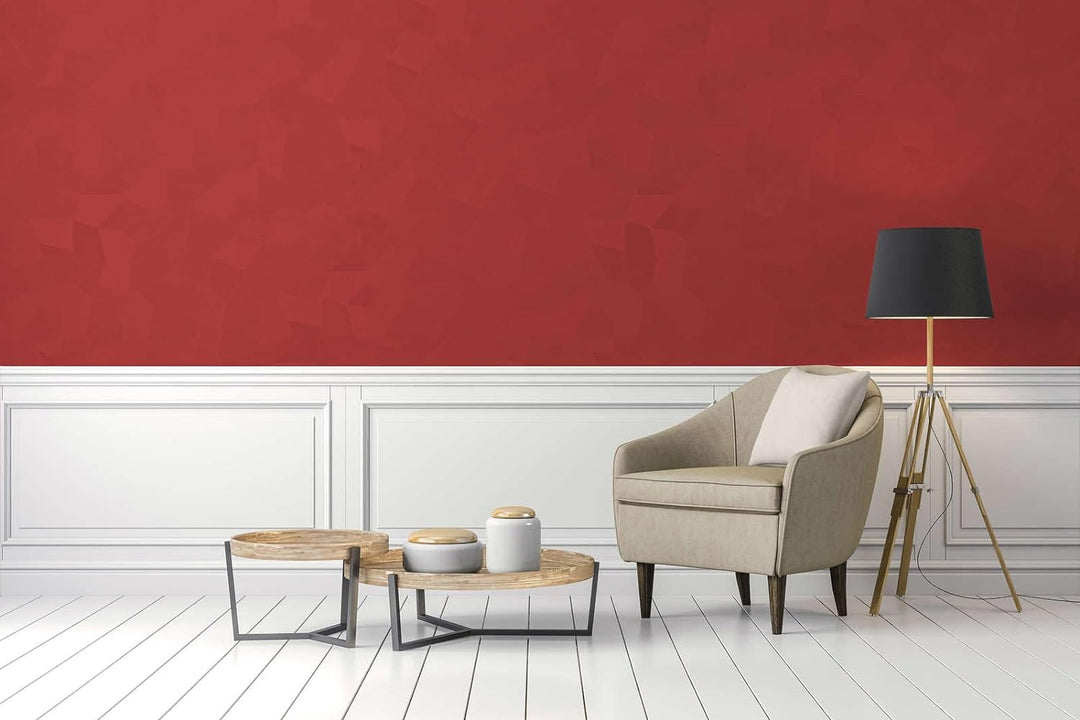 New Walls Premium Wandfarbe Rot, Kaminrot Liquid Luxury Dispersionsfarbe für Innenräume – 1 L 1000 m
