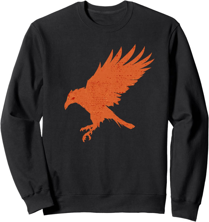 Halloween Schwarze Krähe Rabe Rabe Kürbis Vogel Kürbis Mond Sweatshirt