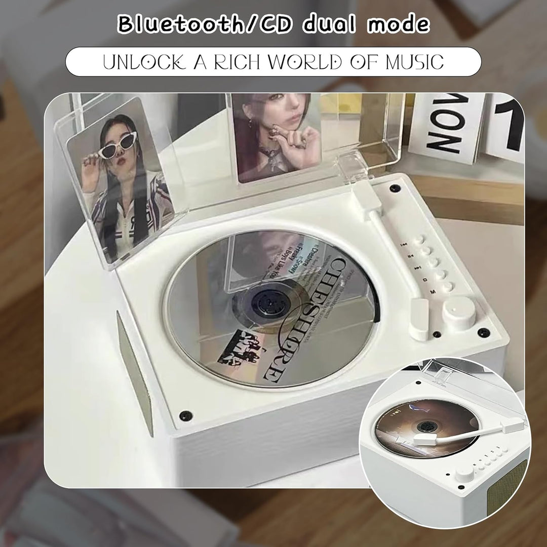 JAOGAUS CD Player, Bluetooth 5.4 Desktop CD Player, Tragbarer CD Player mit HiFi Lautsprechern, Fern