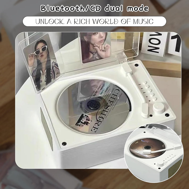 JAOGAUS CD Player, Bluetooth 5.4 Desktop CD Player, Tragbarer CD Player mit HiFi Lautsprechern, Fern