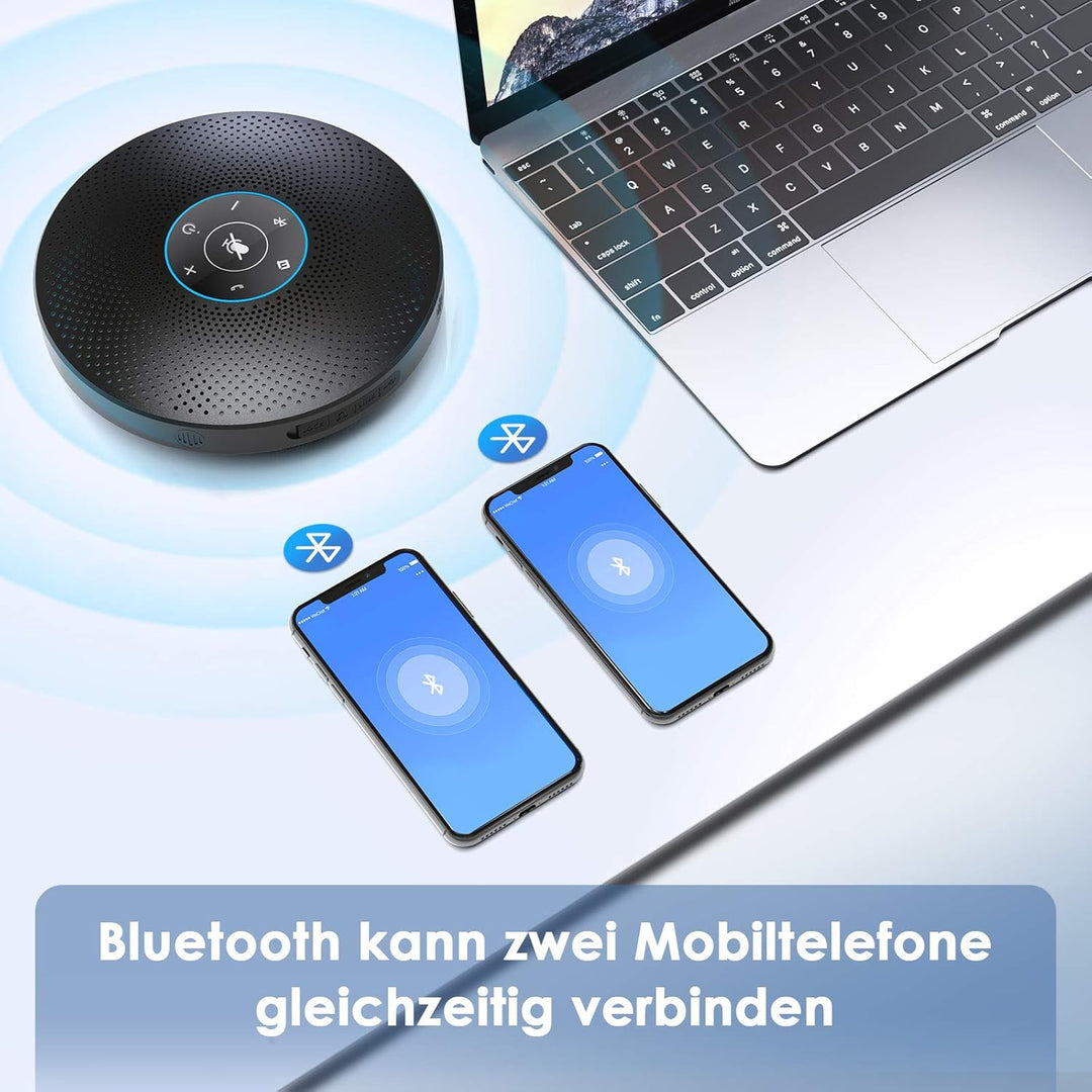 eMeet Bluetooth Konferenzlautsprecher - M2 Max USB Freisprecheinrichtung für 10-15 Personen, Speaker