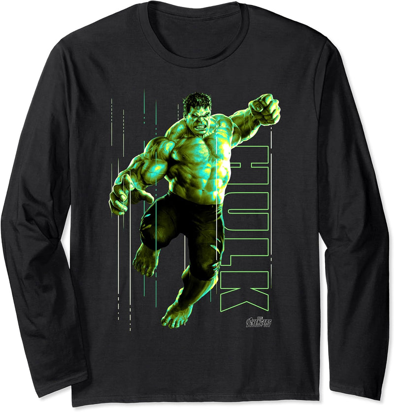 Marvel Infinity War Incredible Hulk Jump Smash Langarmshirt